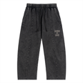 Snow Wash Drawstring Cotton Pants