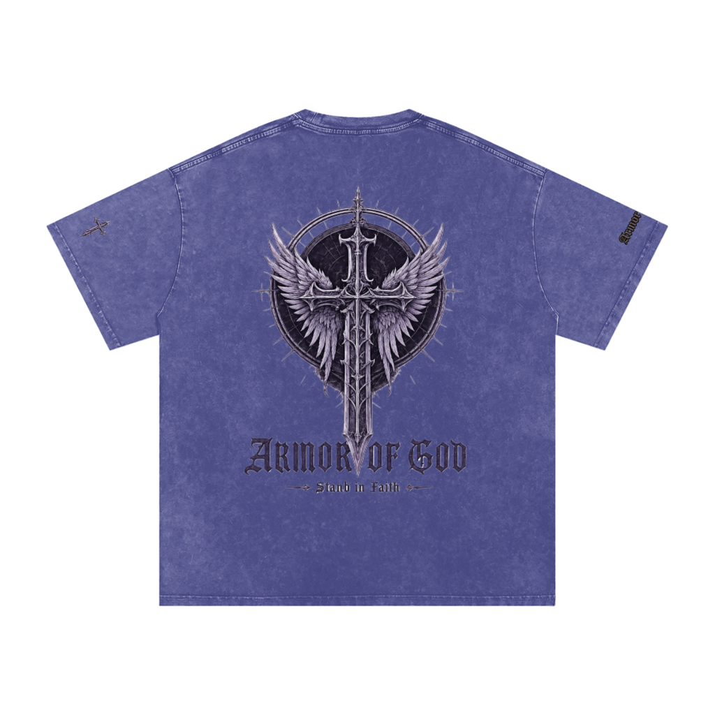 Armor of God™ Violet Resolve Snow-Wash Tee