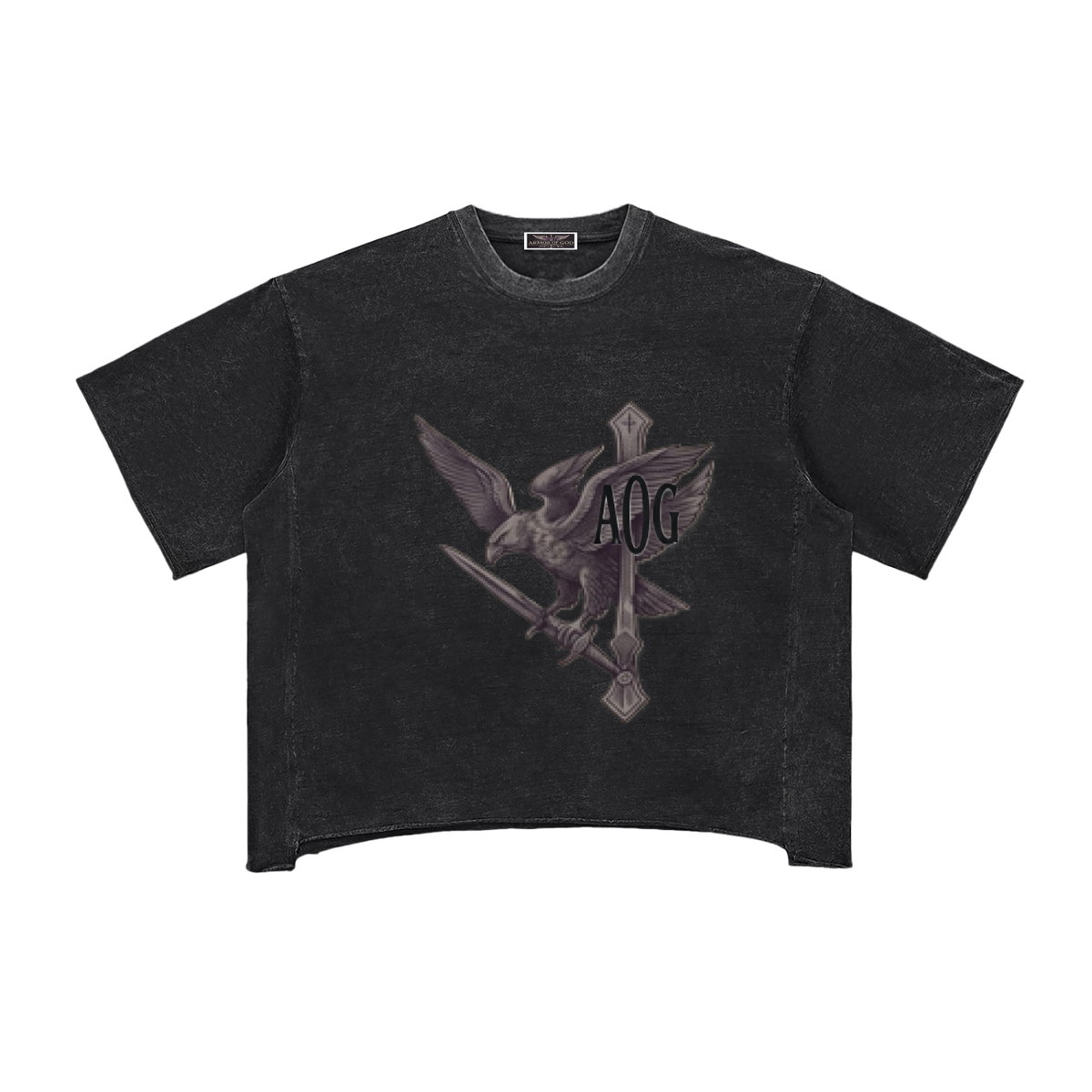 Raw Edge Snow Washed Boxy T-Shirt