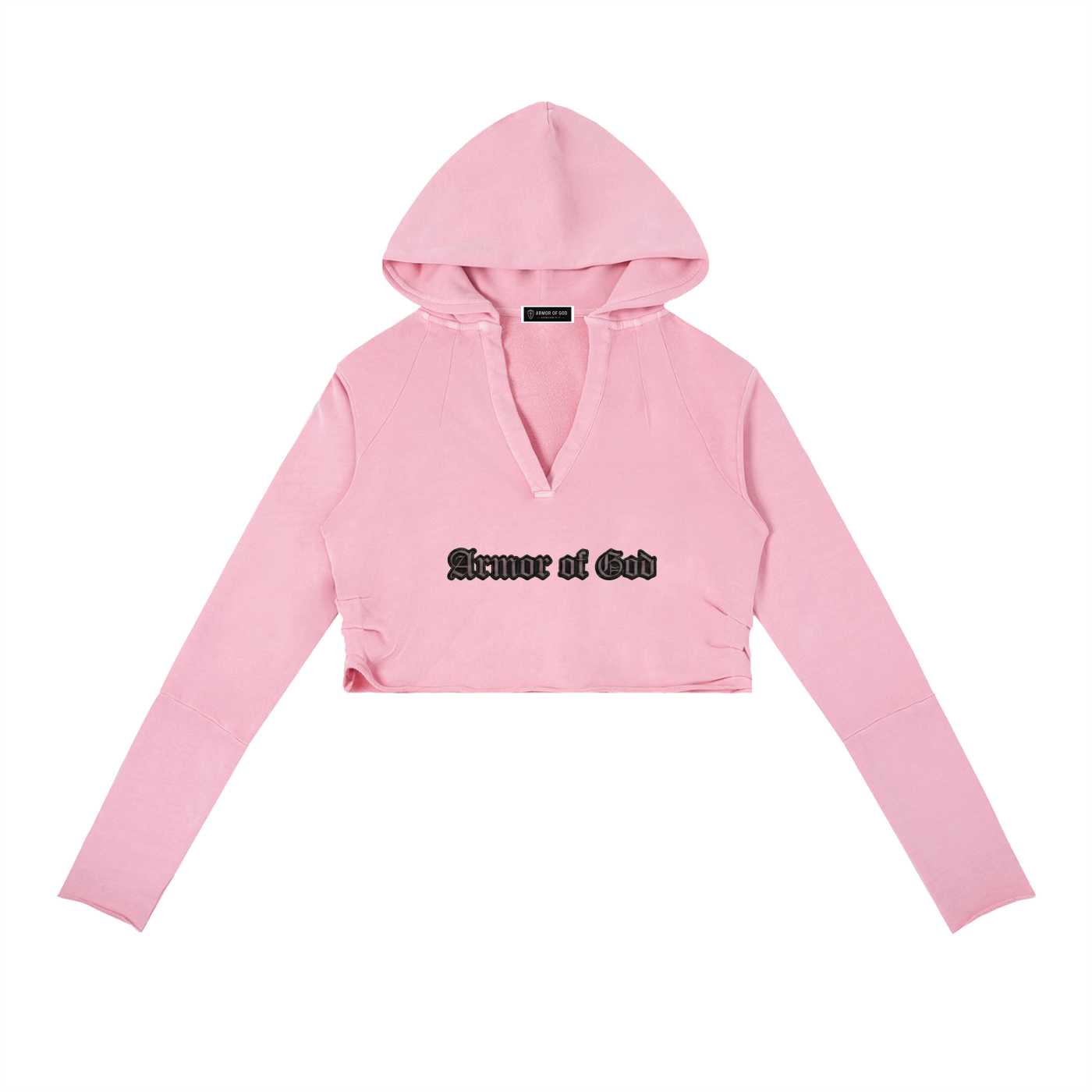 Covenant Raw-Edge Crop Hoodie