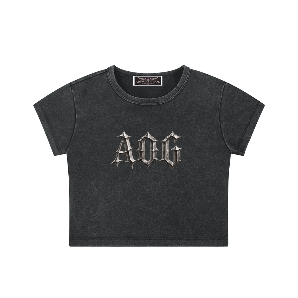 Snow Washed Crop Top