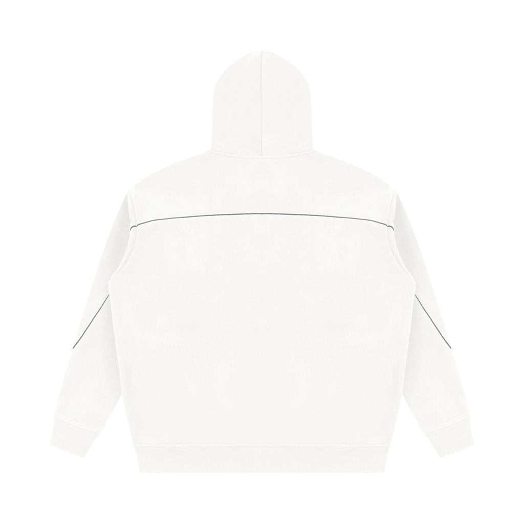 Unisex Oversized Piping Fleece Hoodie