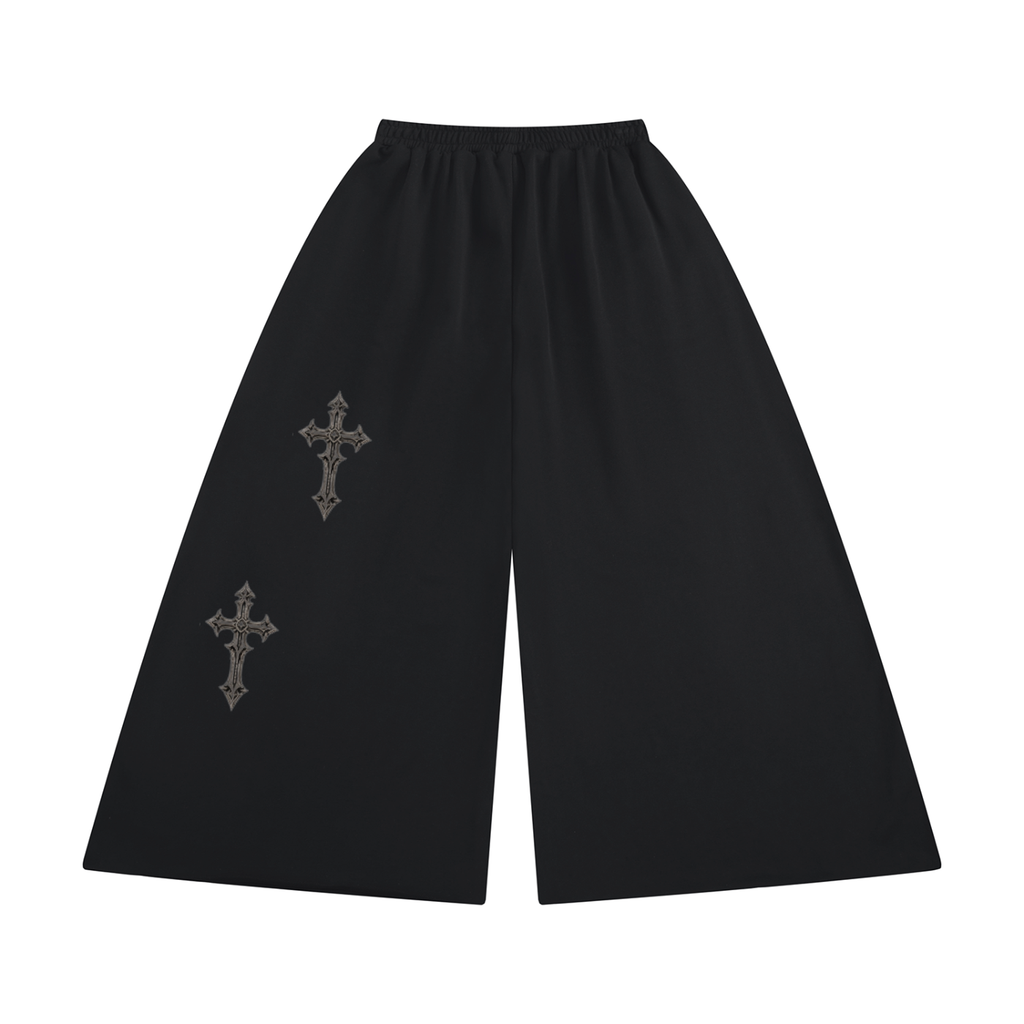 Women's Raw Edge Wide Leg Sweatpants
