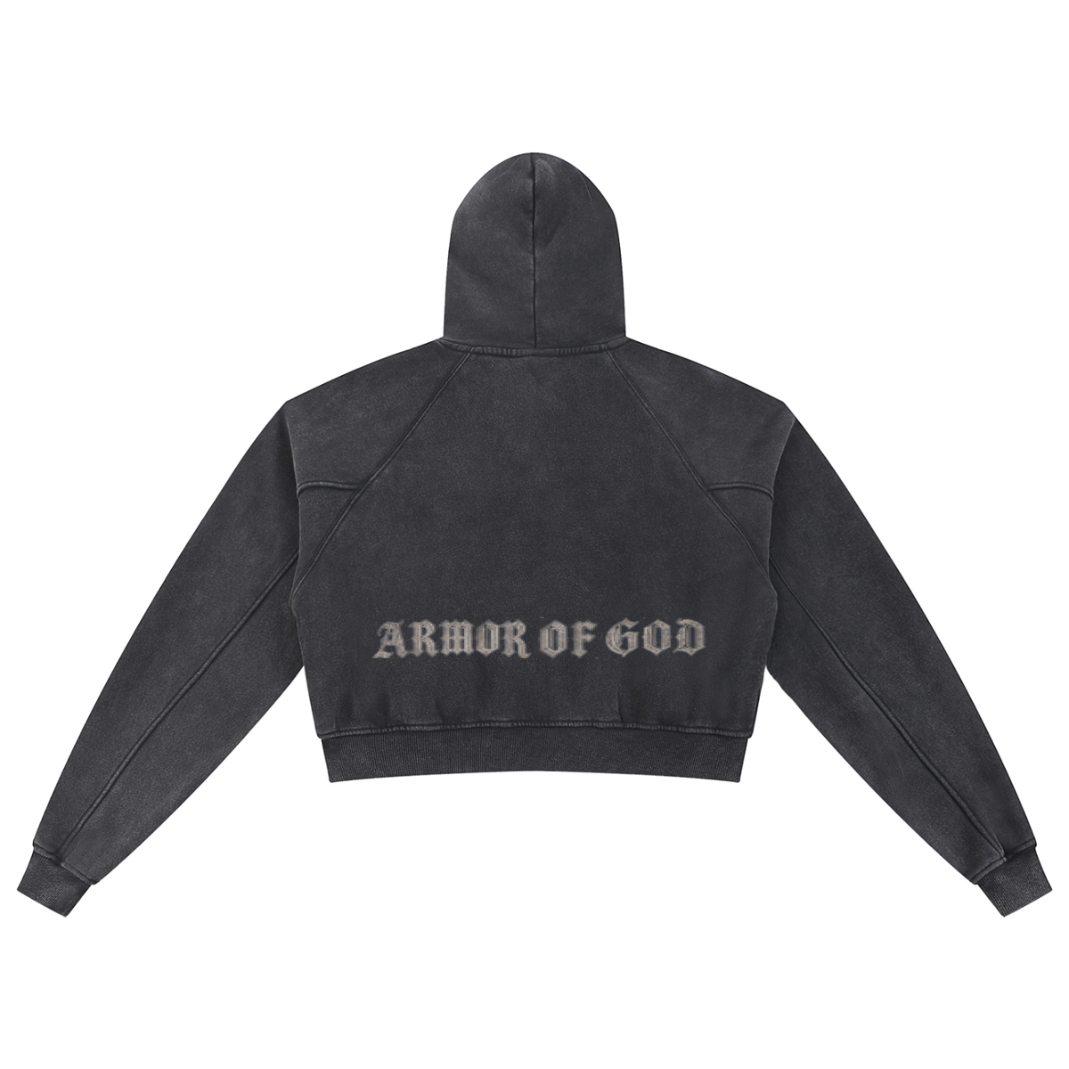 Snow Washed Cropped Hoodie