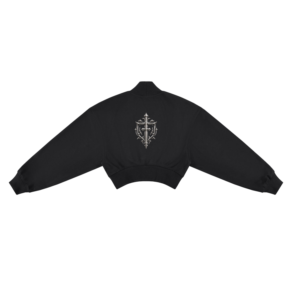 Women's Crop Mock Neck Sweatshirt