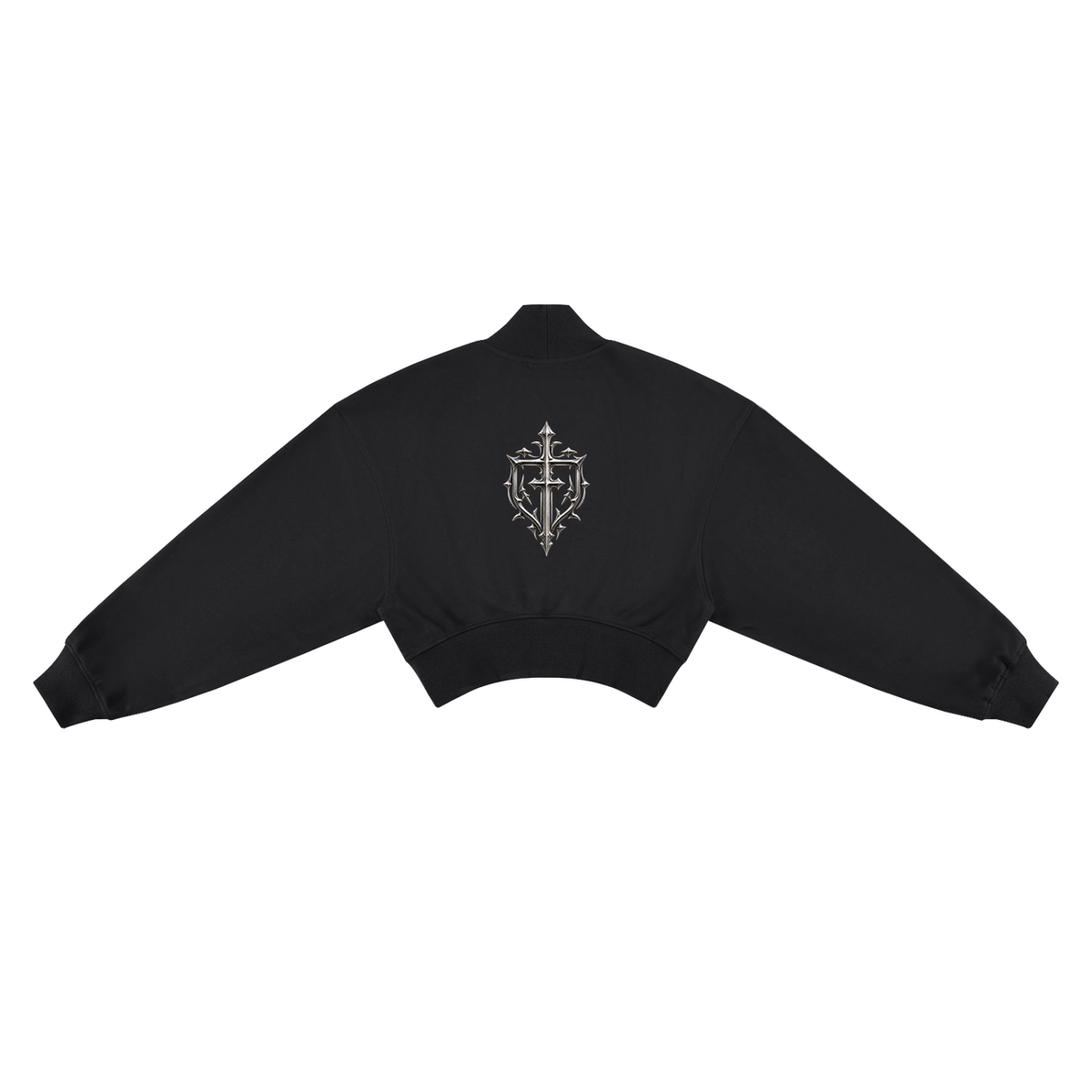 Women's Crop Mock Neck Sweatshirt