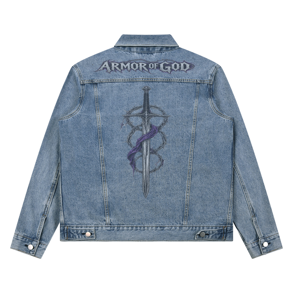 Unisex Vintage Wash Denim Jacket