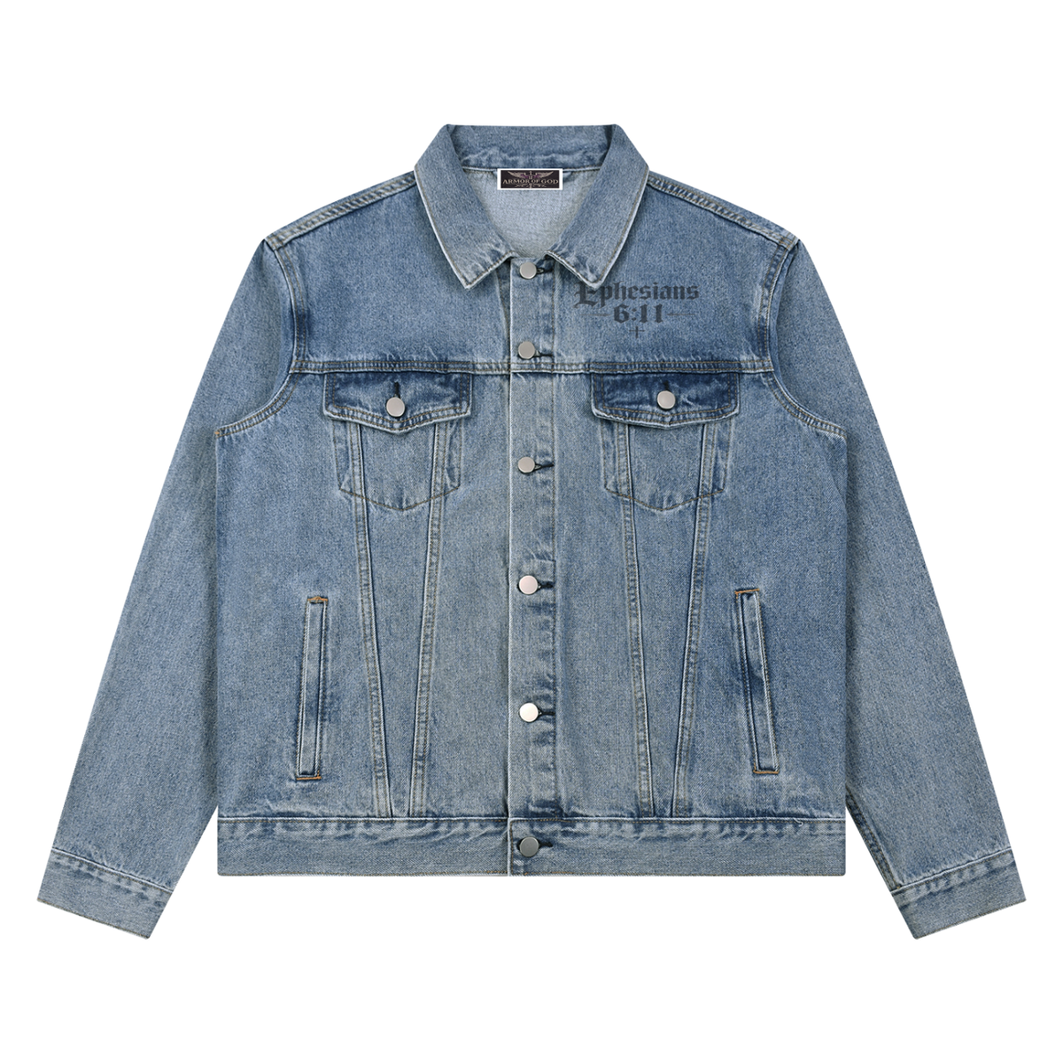 Unisex Vintage Wash Denim Jacket