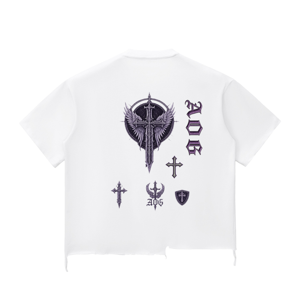 Snow Wash Raw-Hem Boxy T-shirt