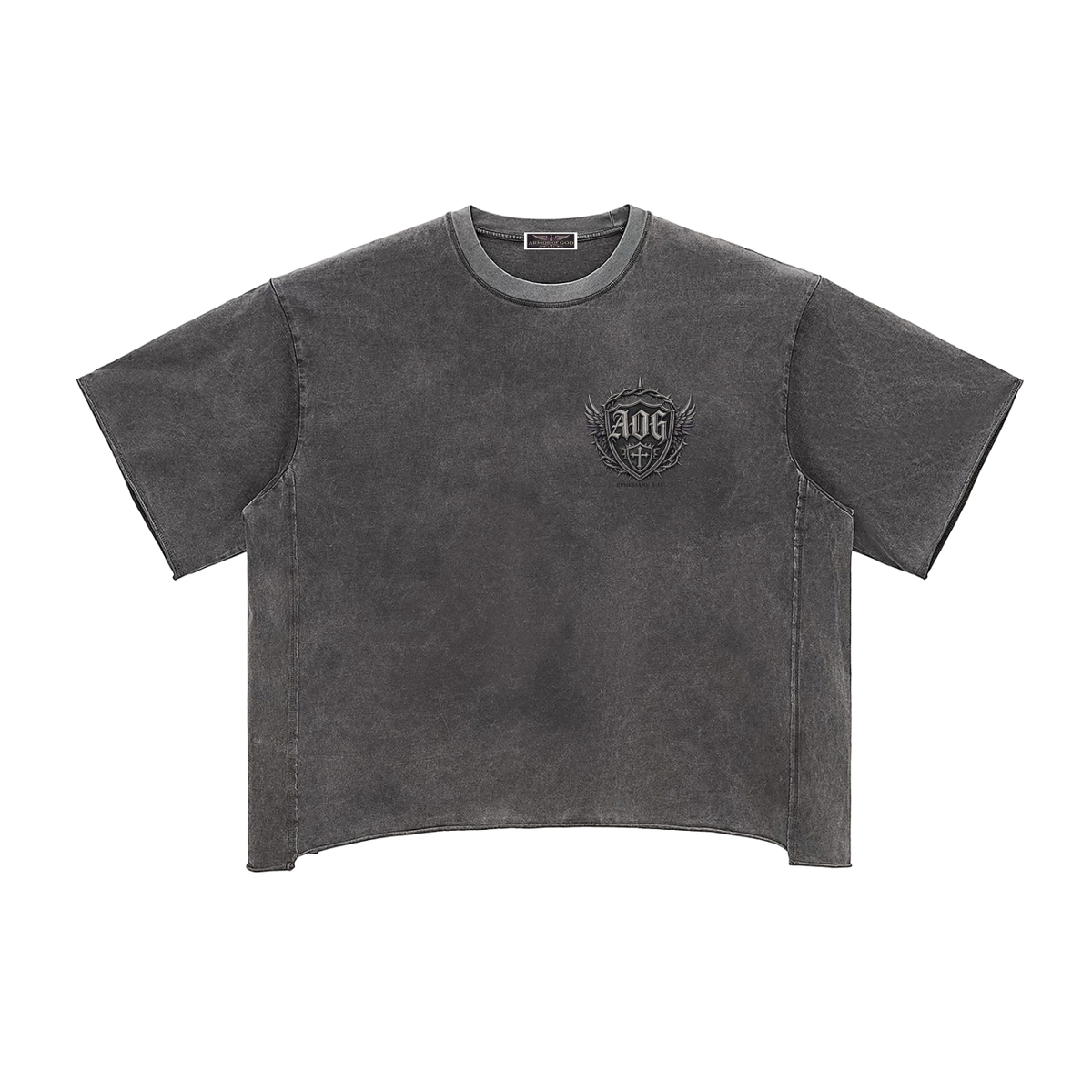 Raw Edge Snow Washed Boxy T-Shirt