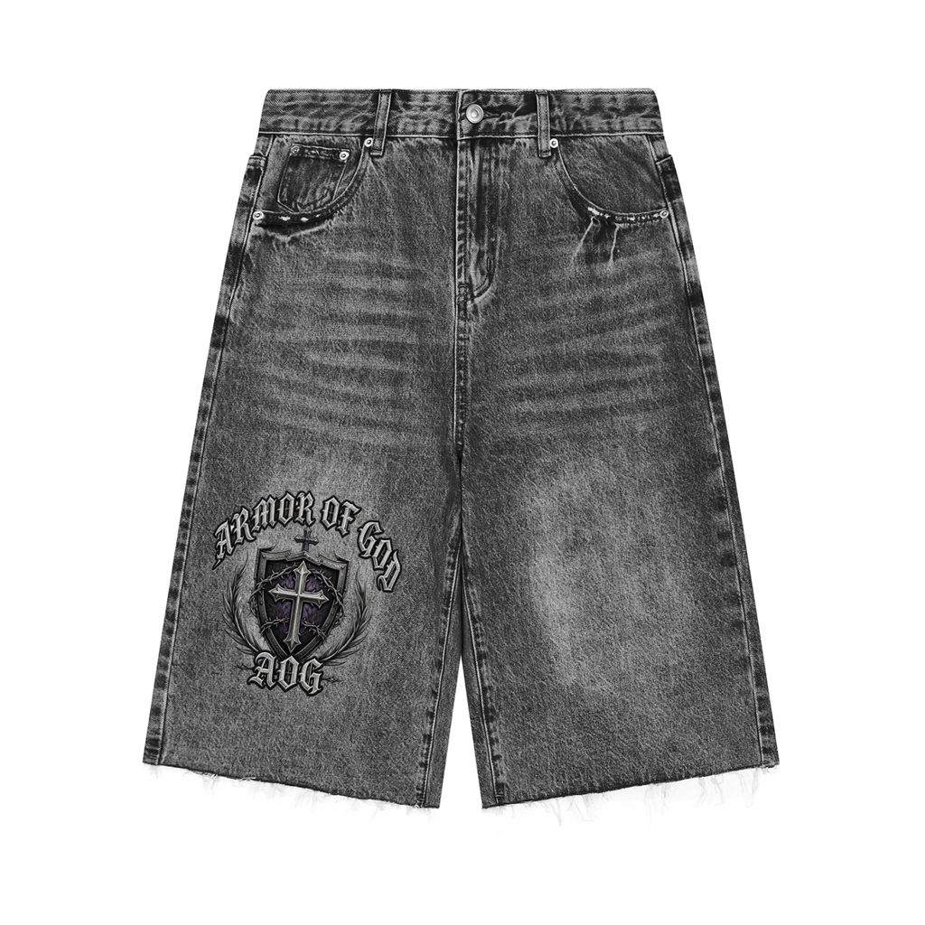 Men’s Vintage Wide Leg Denim Shorts