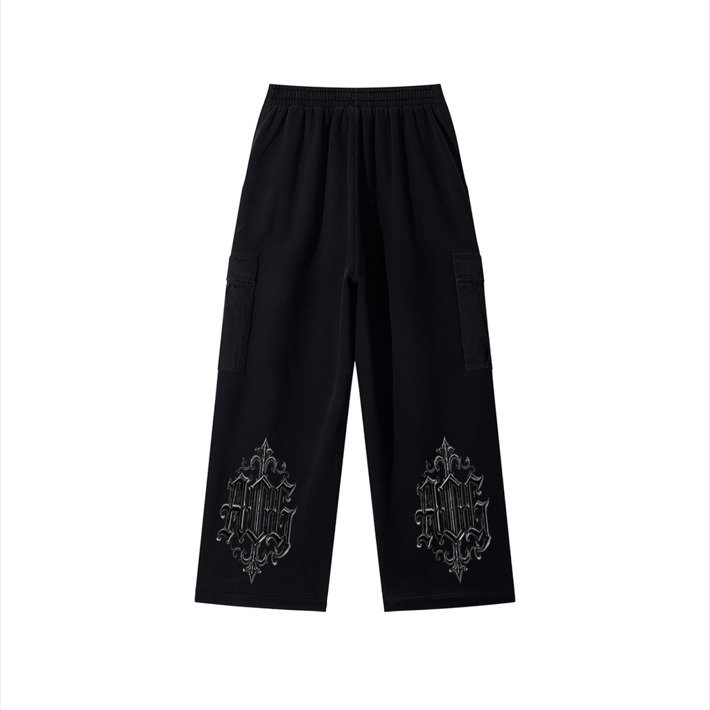 Unisex Sunfade Washed Fleece Cargo Pants