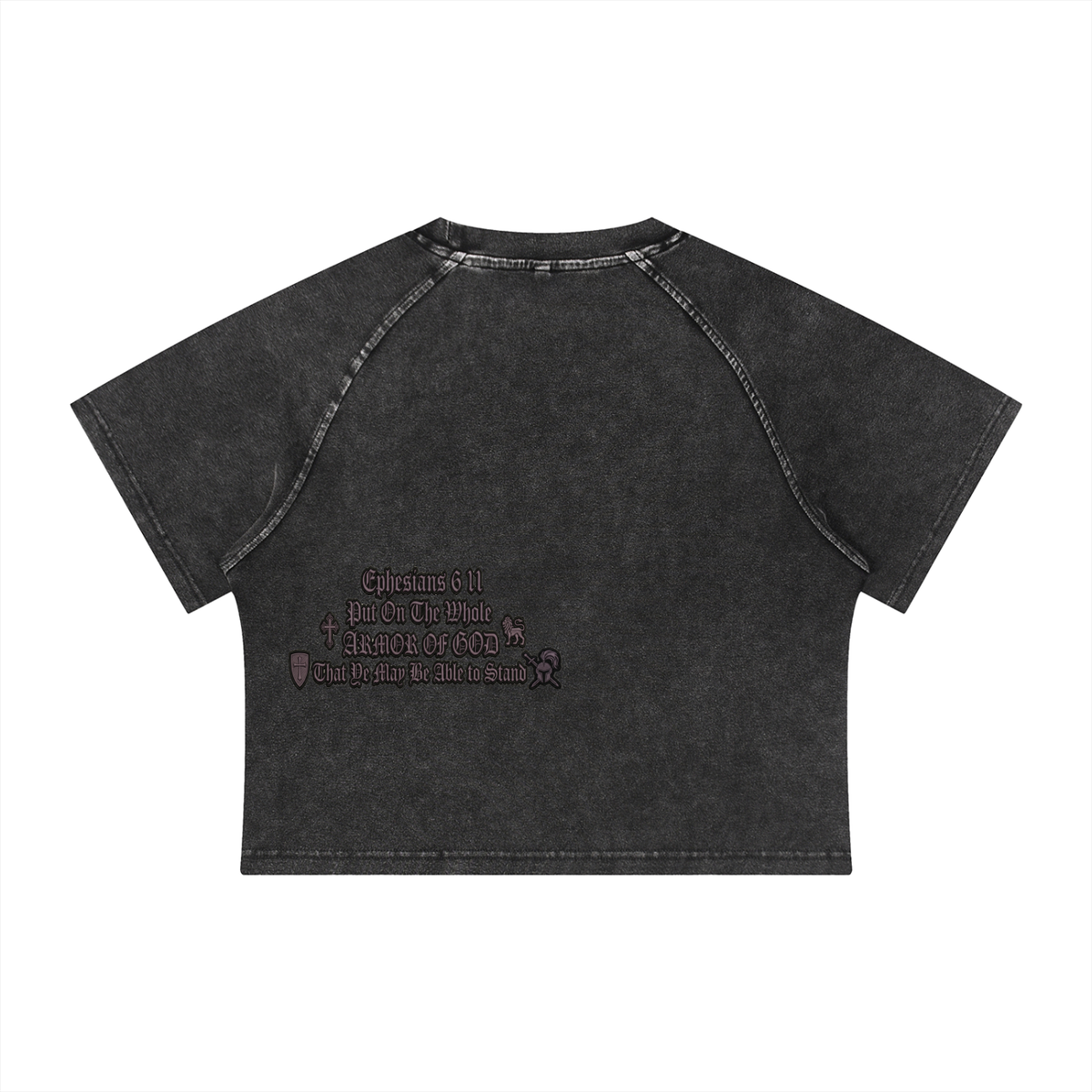 Women's Mineral Wash Raglan Crop T-Shirt