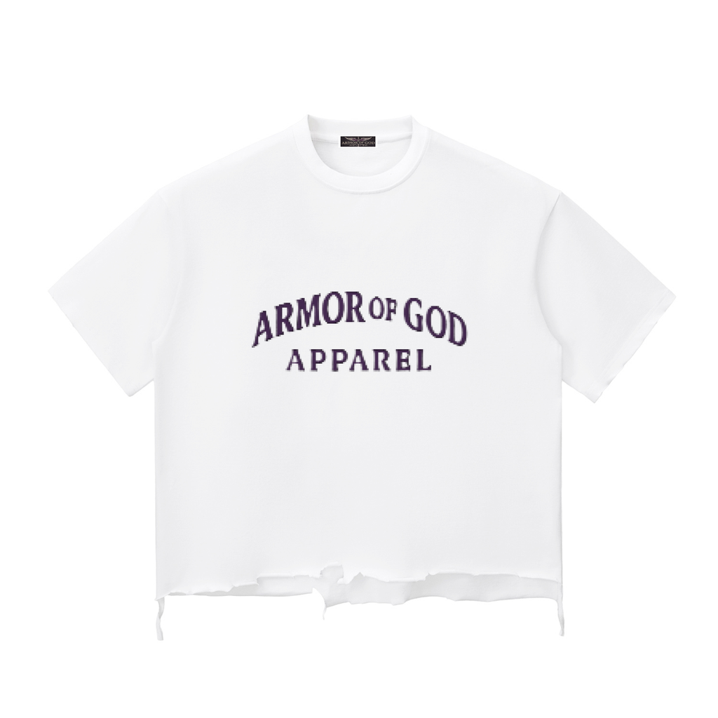 Snow Wash Raw-Hem Boxy T-shirt