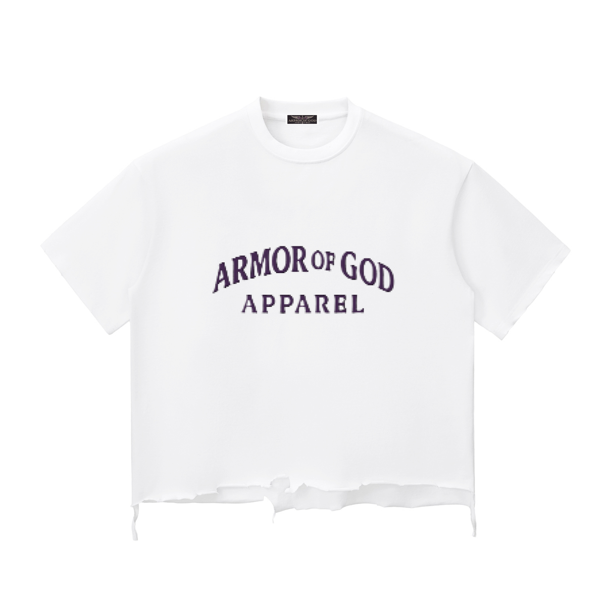 Snow Wash Raw-Hem Boxy T-shirt