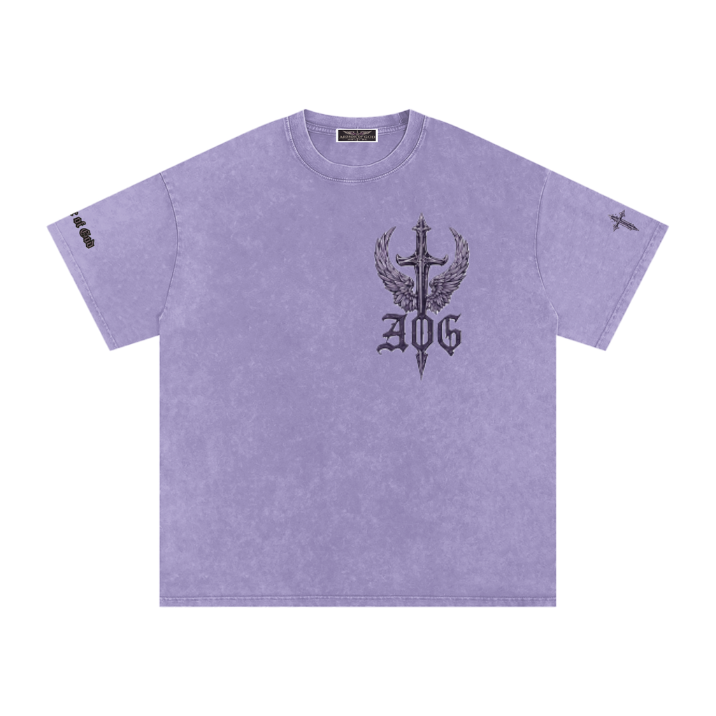 Snow Washed Oversized Cotton T-Shirt