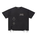 Snow Washed Raw-Hem T-Shirt