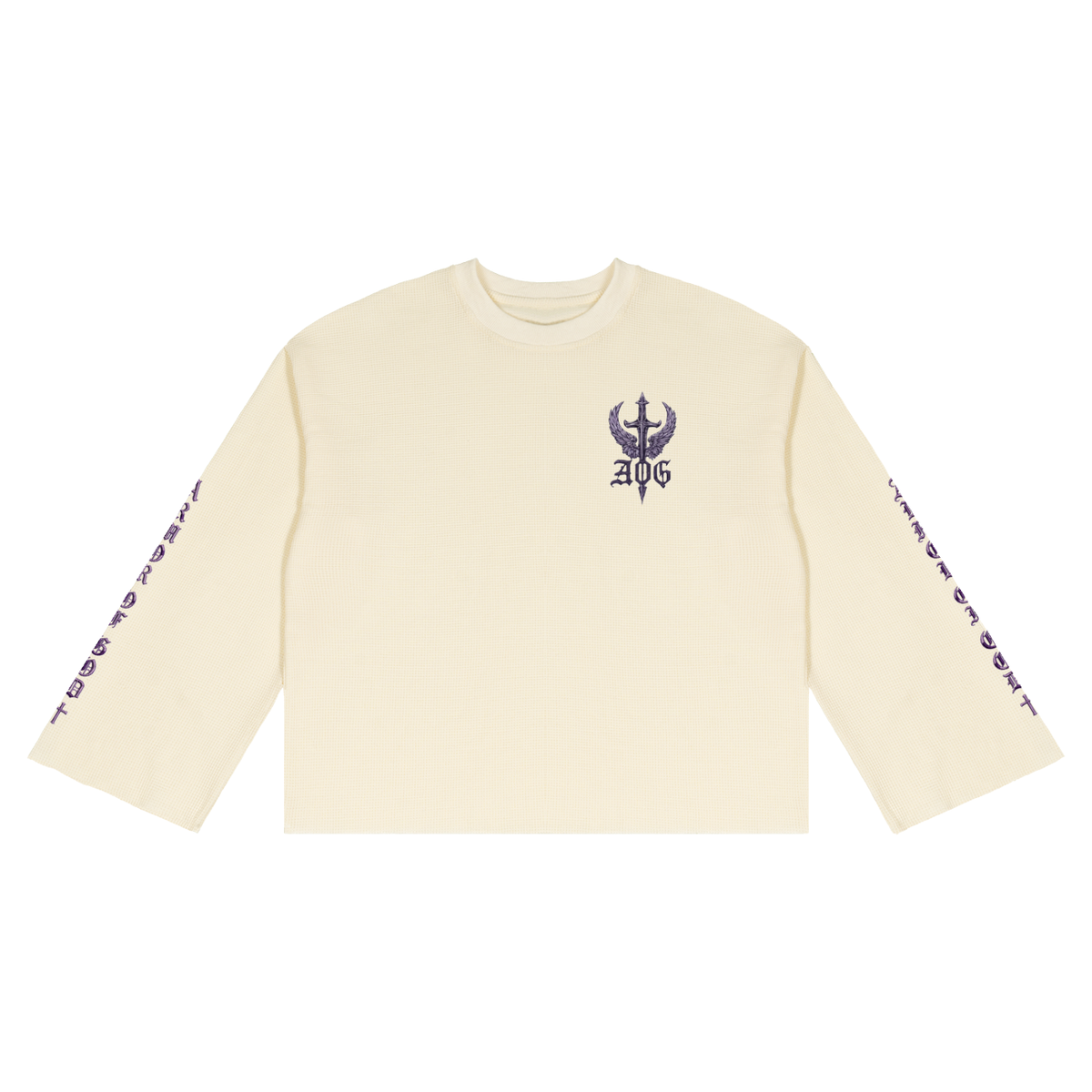 Unisex Waffle Raw Edge T-Shirt