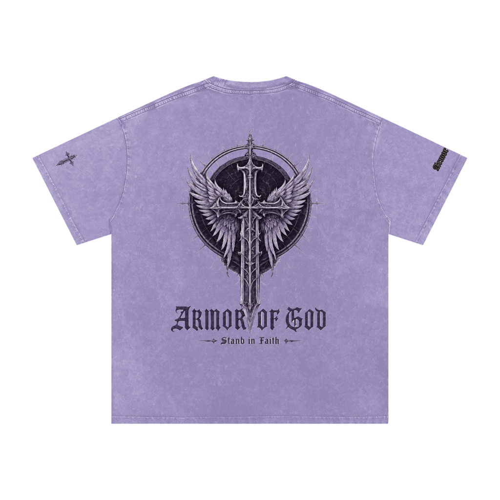 Snow Washed Oversized Cotton T-Shirt