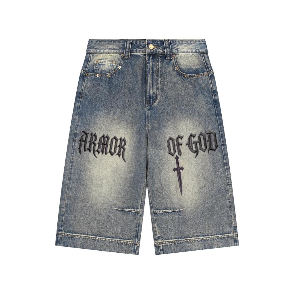 The Armor of God Denim Shorts