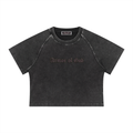 Women's Mineral Wash Raglan Crop T-Shirt